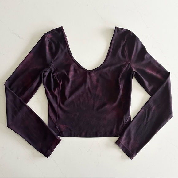 lululemon athletica Tops - lululemon align long sleeve *diamond dye cassis/black